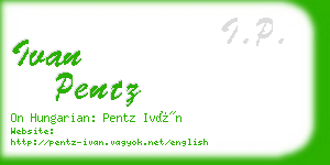 ivan pentz business card